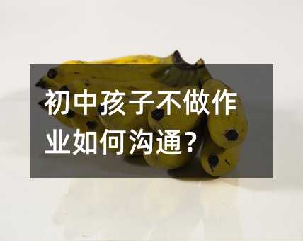 初中孩子不做作业如何沟通?