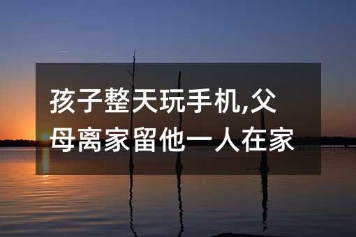 孩子整天玩手机,父母离家留他一人在家