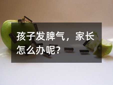 孩子发脾气,家长怎么办呢?