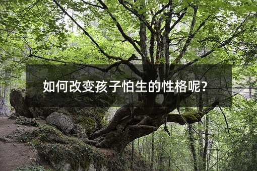 怎么样改变孩子怕生的性格特点呢？