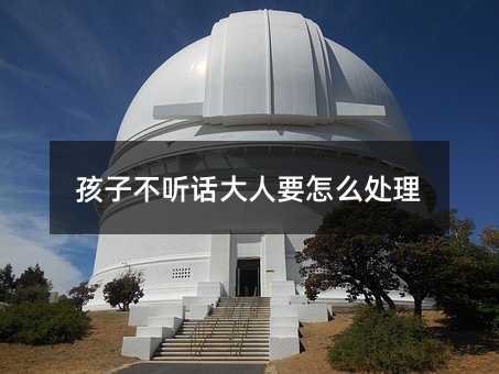 孩子不听话大人要怎么处理
