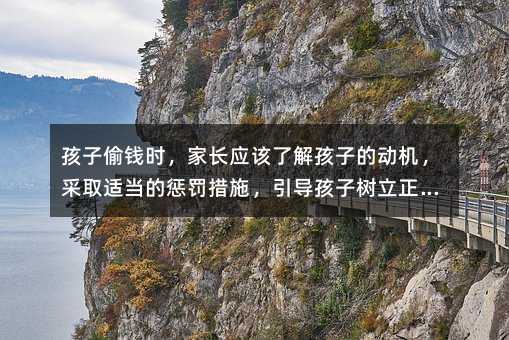 孩子偷钱时,家长应该了解孩子的动机,采取适当的惩罚措施,引导孩子树立正确的价值观,加强家庭教育