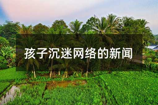 孩子沉迷网络的新闻