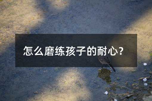 怎么磨练孩子的耐心?
