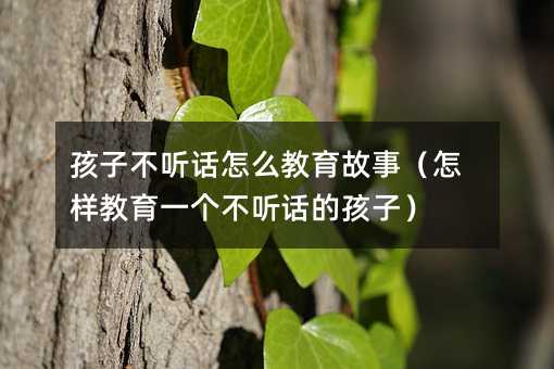孩子不听话怎么教育故事(怎样教育一个不听话的孩子)