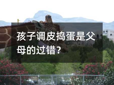 孩子调皮捣蛋是爸爸妈妈的过错？