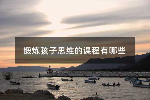 锻炼孩子思维的课程有哪些