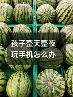 孩子整天整夜玩手机怎么办
