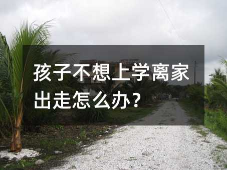 孩子不想上学离家出走怎么办?