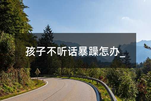 孩子不听话暴躁怎办_