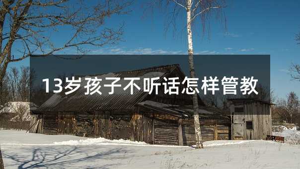 13岁孩子不听话怎样管教