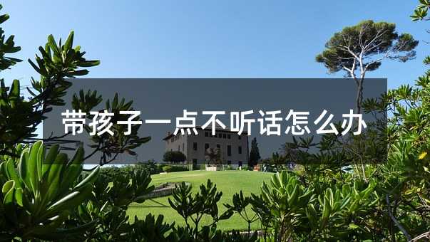 带孩子一点不听话怎么办