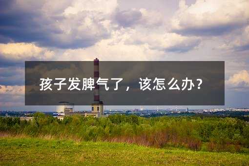 孩子发脾气了,该怎么办?