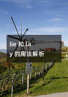 lie 和 lay 的用法解析