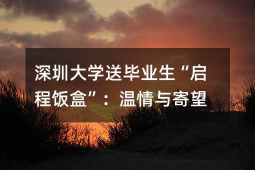 深圳大学送毕业生“启程饭盒”:温情与寄望