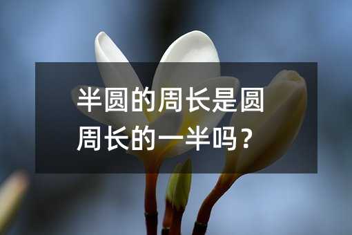 半圆的周长是圆周长的一半吗?