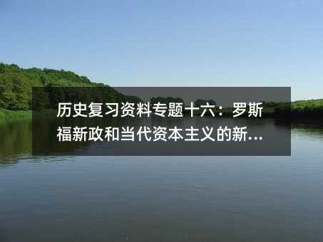 历史复习提纲专题十6、罗斯福新政和当代资本主义的新变化