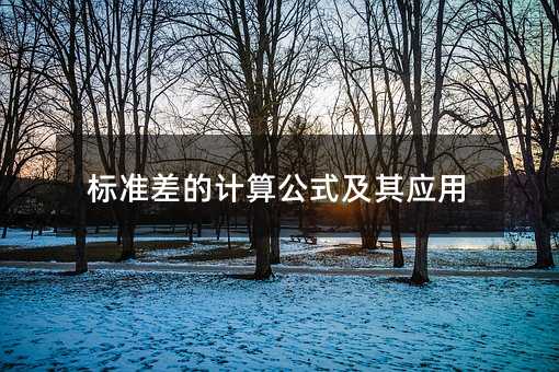 标准差的计算公式及其应用
