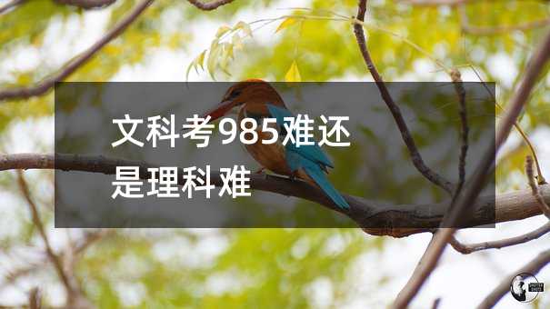 文科考985难还是理科难