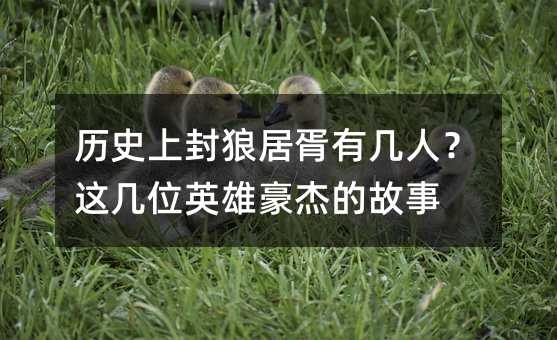 历史上封狼居胥有几人?这几位英雄豪杰的故事