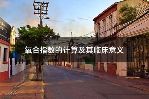 氧合指数的计算及其临床意义