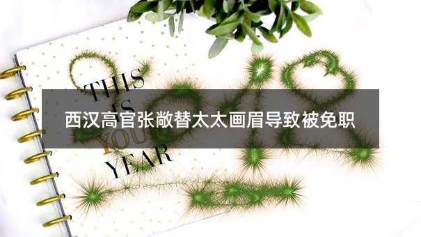 西汉高官张敞替太太画眉导致被免职