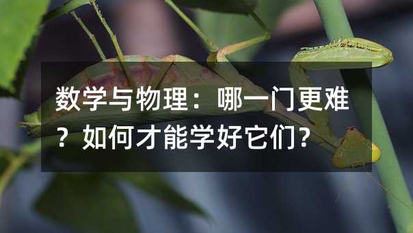 数学与物理：哪一门更难？怎么样才能学好它们？