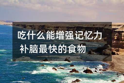 吃什么能增强记忆力 补脑最快的食物