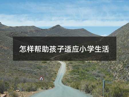 怎样帮助孩子适应小学生活