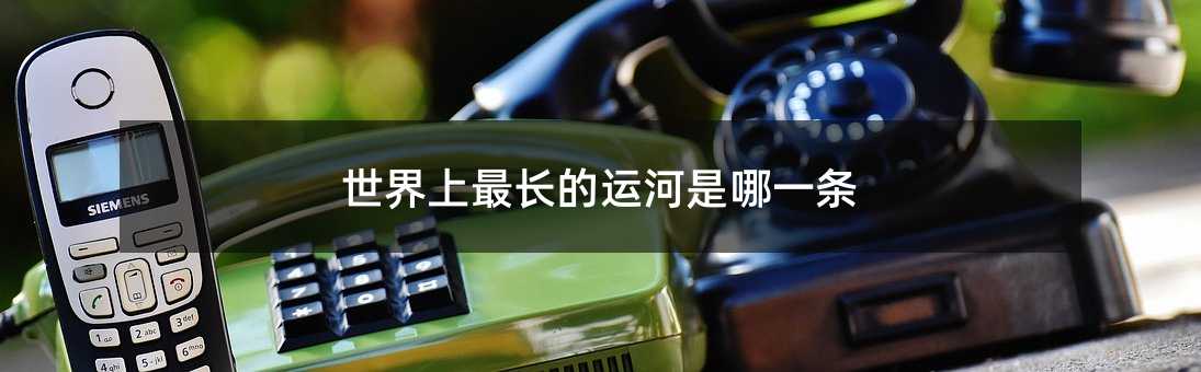 世界上最长的运河是哪一条