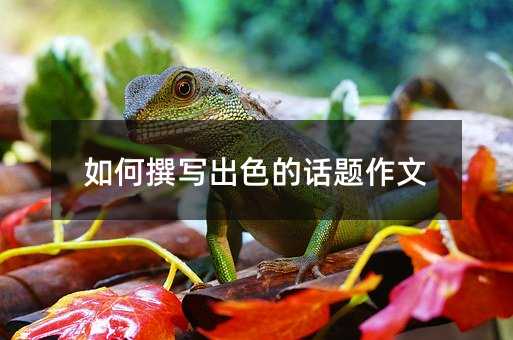 怎么样写作出色的话题作文