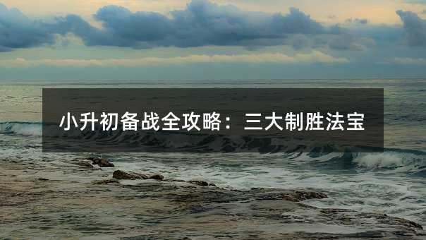 小升初备战全攻略:三大制胜法宝