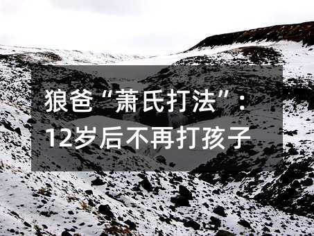 狼爸“萧氏打法”:12岁后不再打孩子
