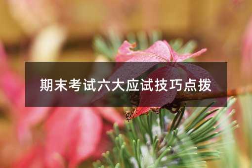 期末考试六大应试技巧点拨