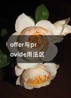 offer与provide用法区别详析