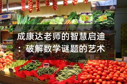 成康达老师的智慧启迪:破解数学谜题的艺术