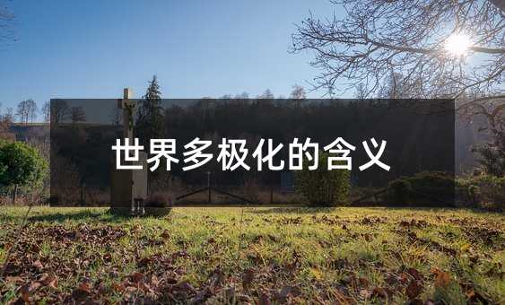 世界多极化的含义
