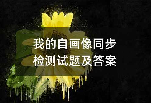 我的自画像同步检测试题及答案