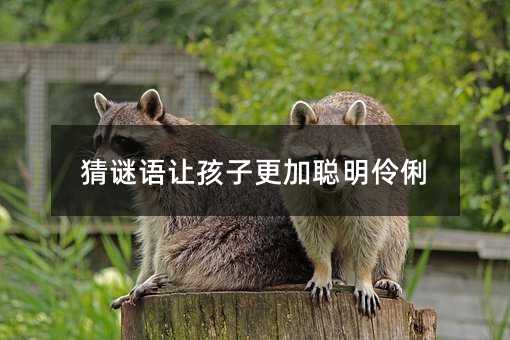 猜谜语让孩子更加聪明伶俐