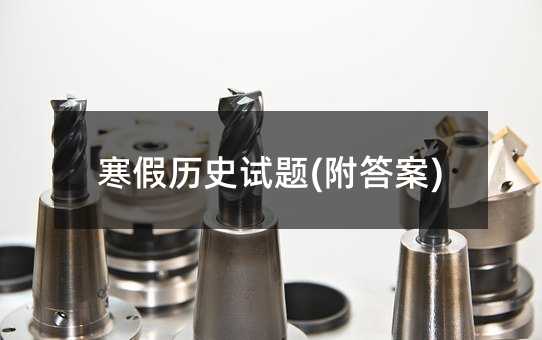 寒假历史试题(附答案)