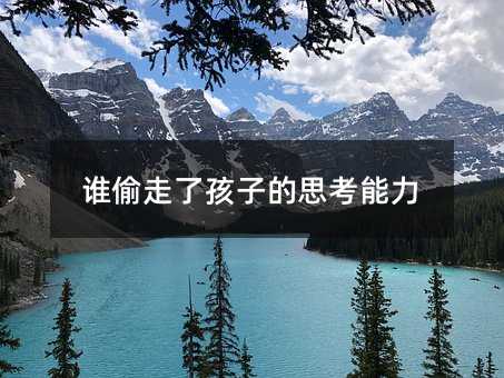 谁偷走了孩子的思考能力
