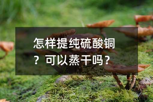 怎样提纯硫酸铜?可以蒸干吗?