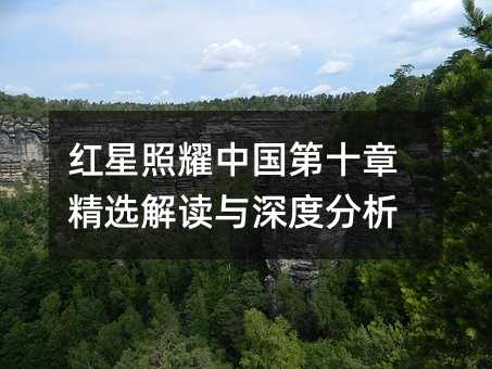红星照耀中国第十章精选解读与深度分析
