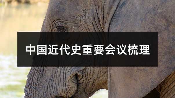 中国近代史重要会议梳理
