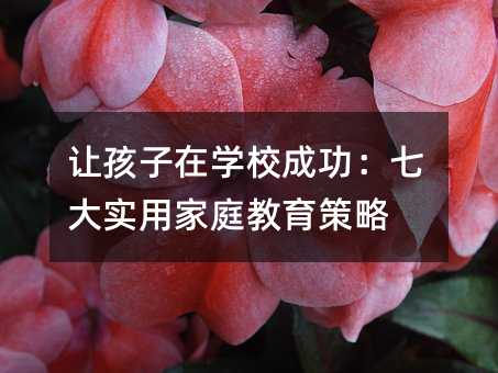 让孩子在学校成功:七大实用家庭教育策略
