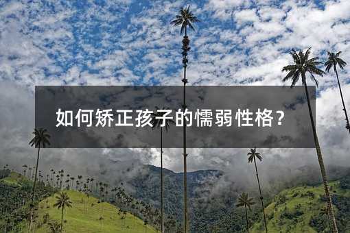 如何矫正孩子的懦弱性格?