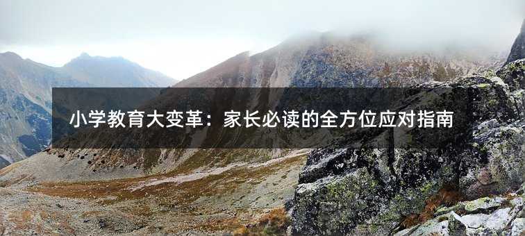 小学教育大变革:家长必读的全方位应对指南