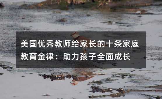 美国优秀教师给家长的十条家庭教育金律:助力孩子全面成长