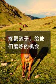 疼爱孩子,给他们磨炼的机会