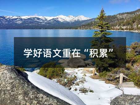 学好语文重在“积累”